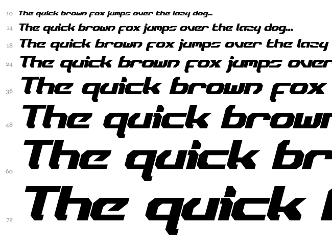 Dynotherm font waterfall
